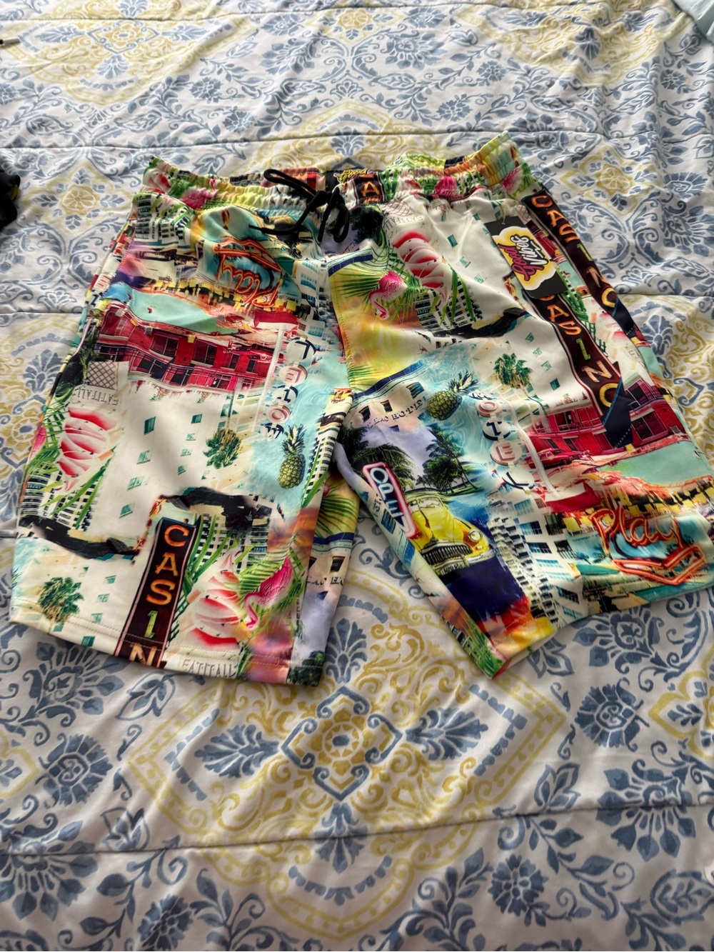 Fresh Men's Multicolor Tropical Print Swim/Board Shorts